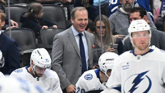 Tampa Bay Lightning Head Coach Jon Cooper Captures First Jack Adams Award (featured). Photo by Dan Hamilton-Imagn Images